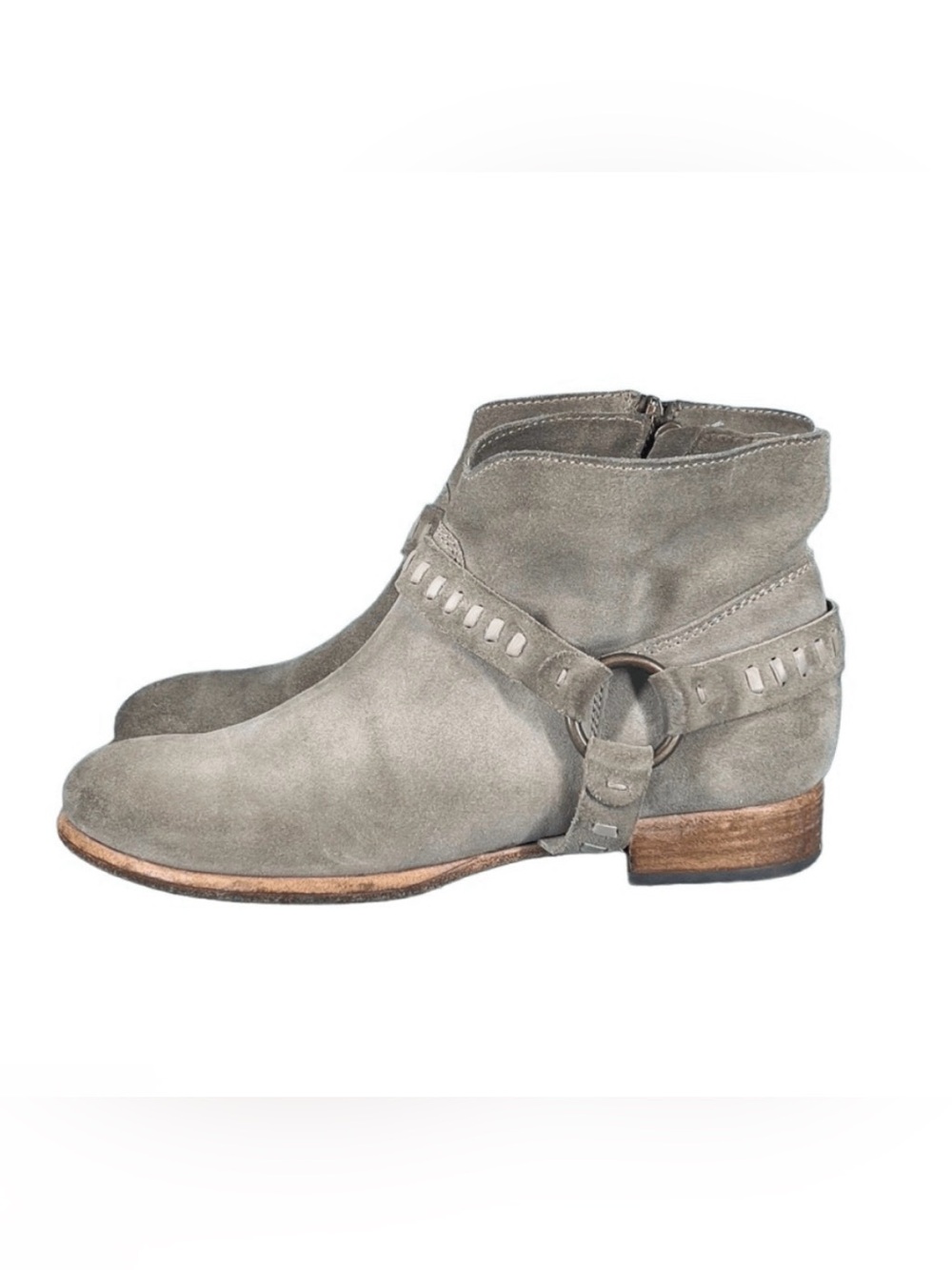 Alberto Fermani Sofia  Sage Suede Harness Boots Size 39